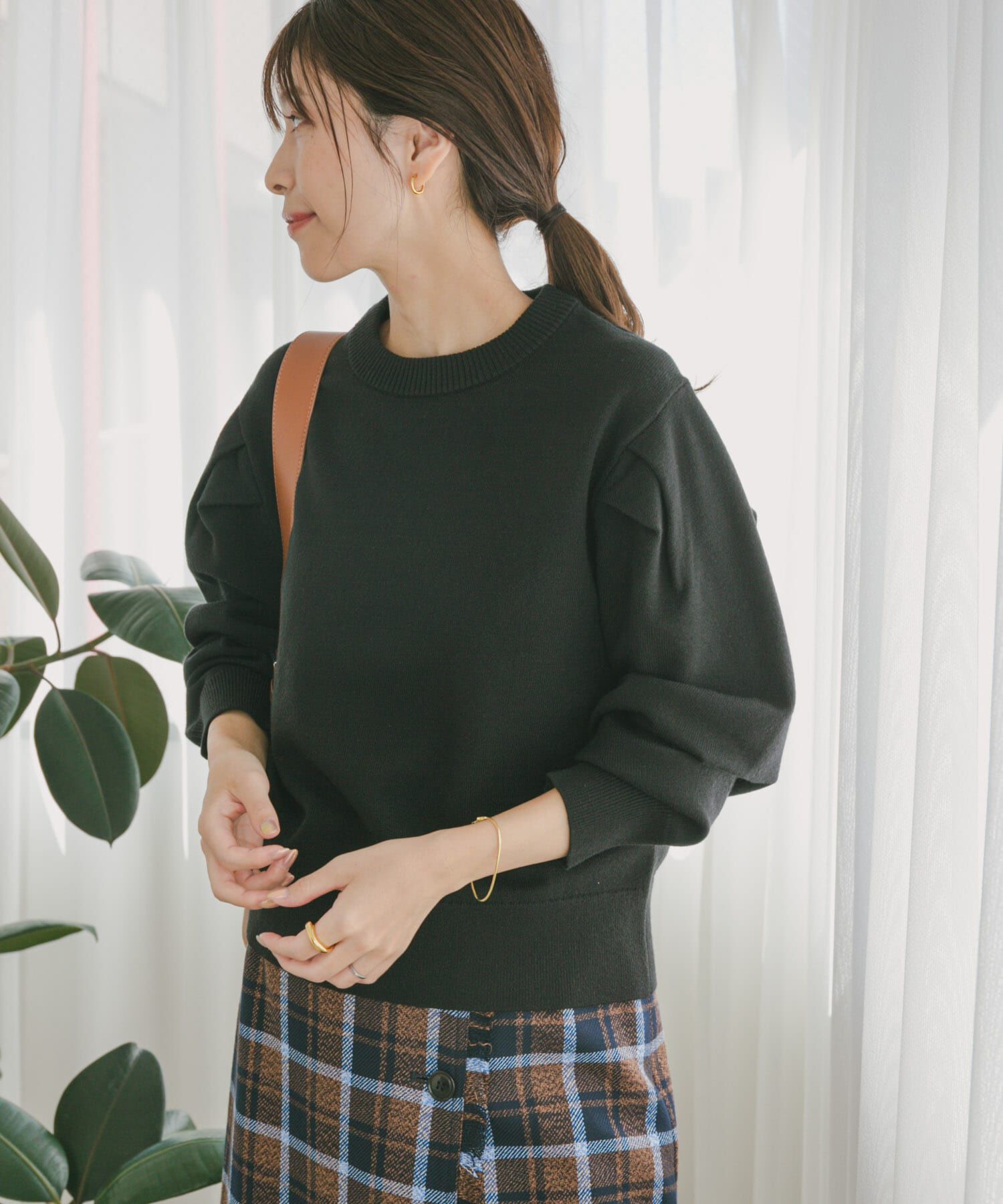 URBAN RESEARCH DOORS「『UR TECH 200日ニット』ショルダータックプルオーバー」|ニット・セーター|