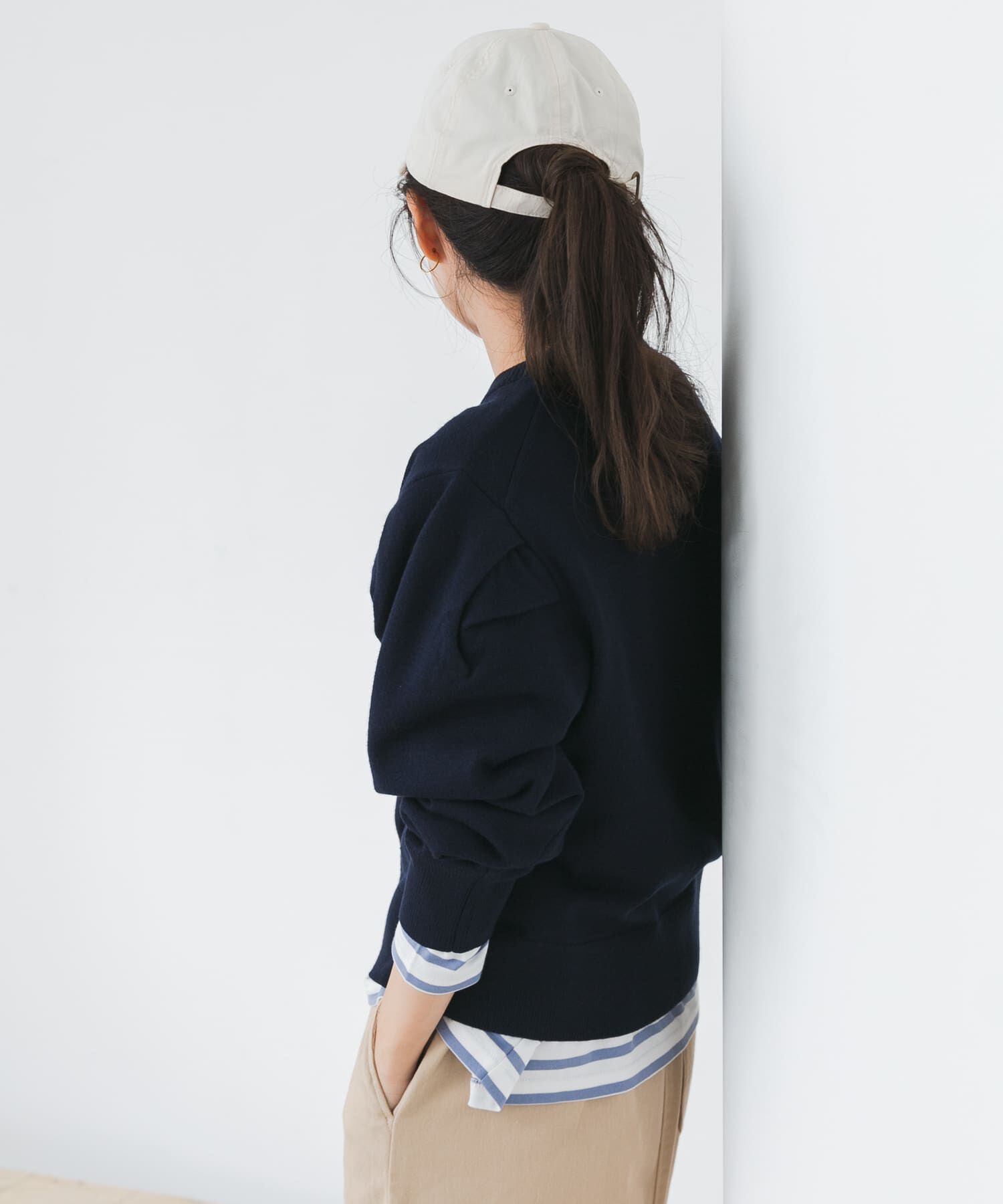 URBAN RESEARCH DOORS「『UR TECH 200日ニット』ショルダータックプルオーバー」|ニット・セーター|