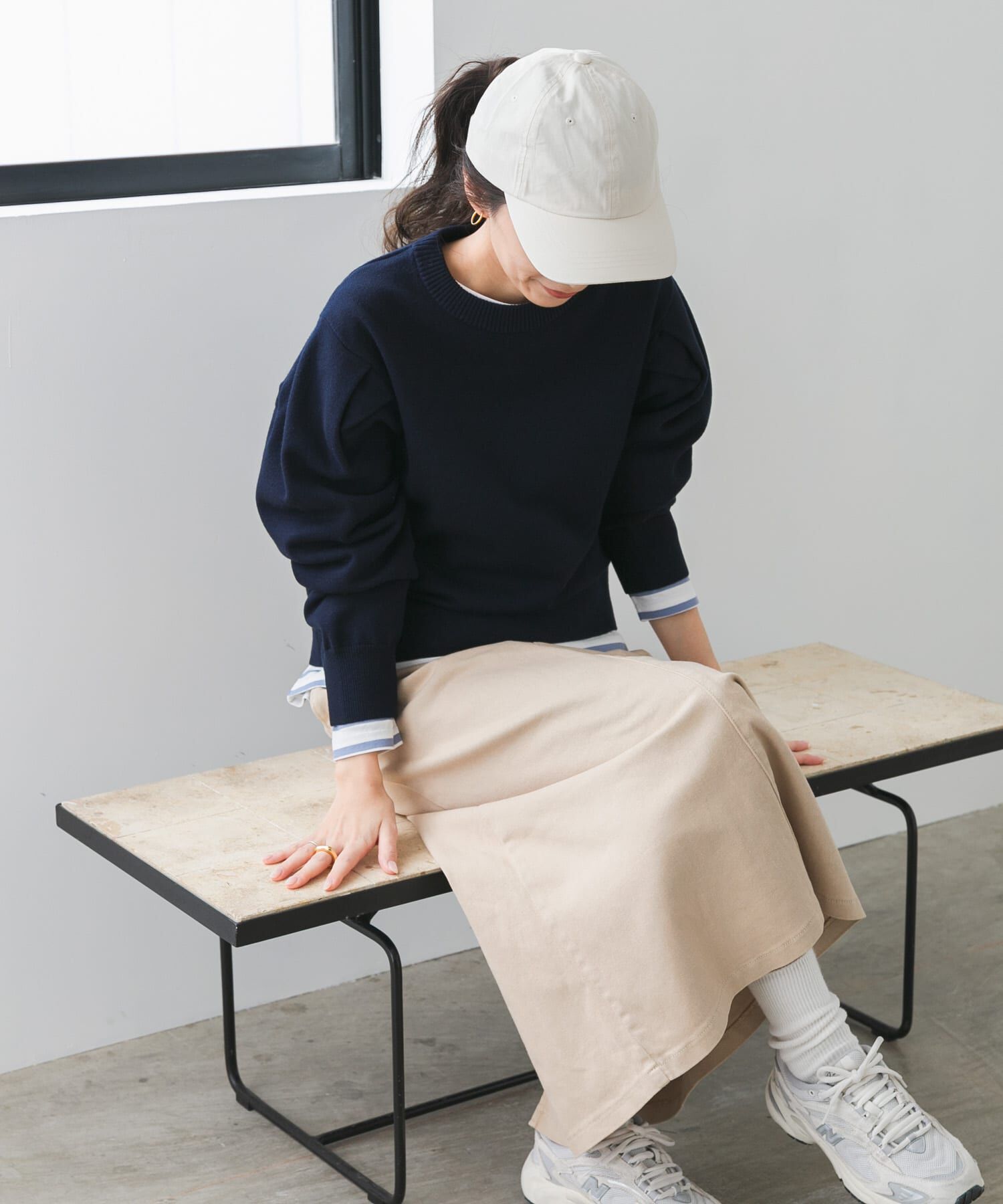 URBAN RESEARCH DOORS「『UR TECH 200日ニット』ショルダータックプルオーバー」|ニット・セーター|