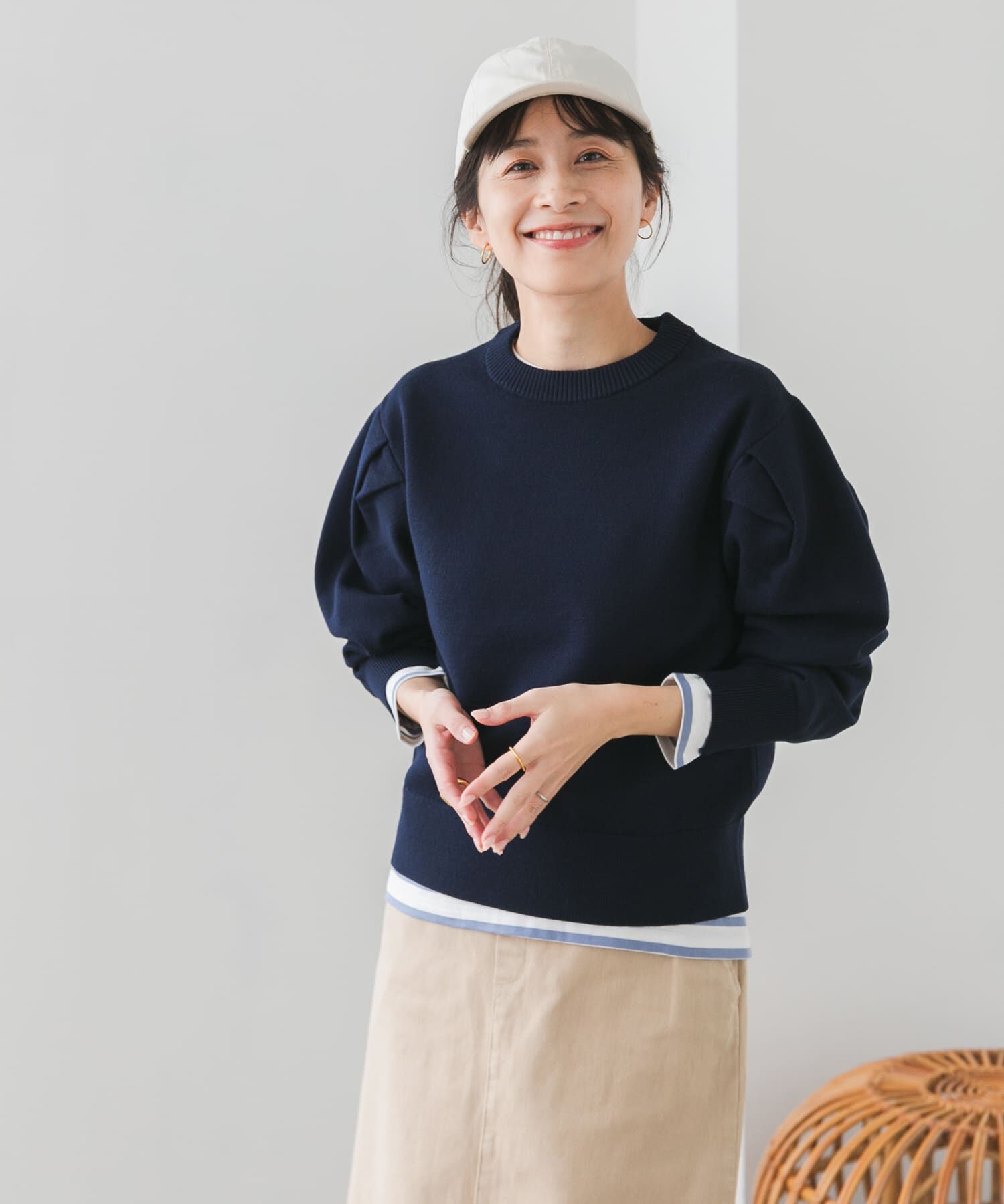 URBAN RESEARCH DOORS「『UR TECH 200日ニット』ショルダータックプルオーバー」|ニット・セーター|