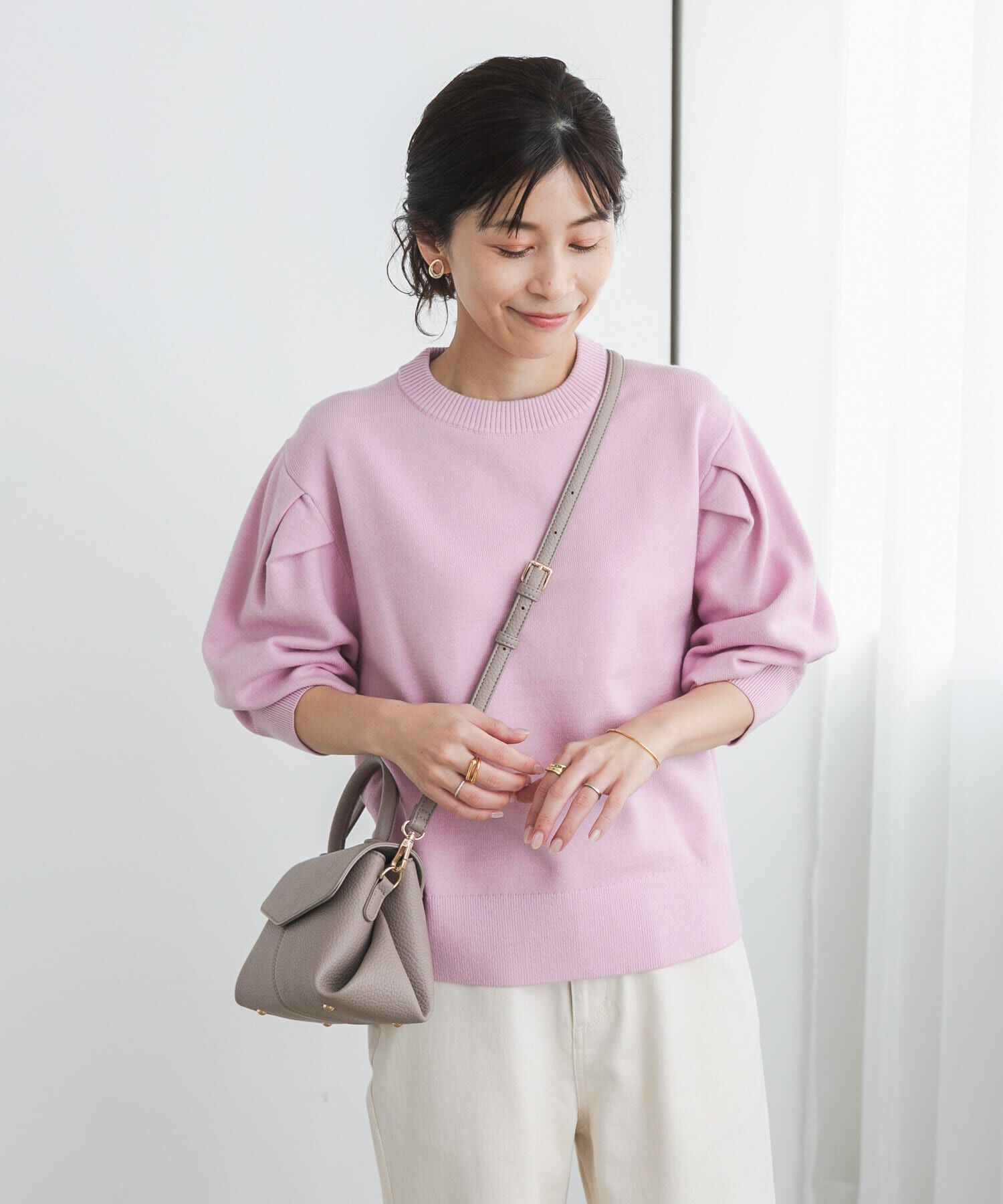 URBAN RESEARCH DOORS「『UR TECH 200日ニット』ショルダータックプルオーバー」|ニット・セーター|