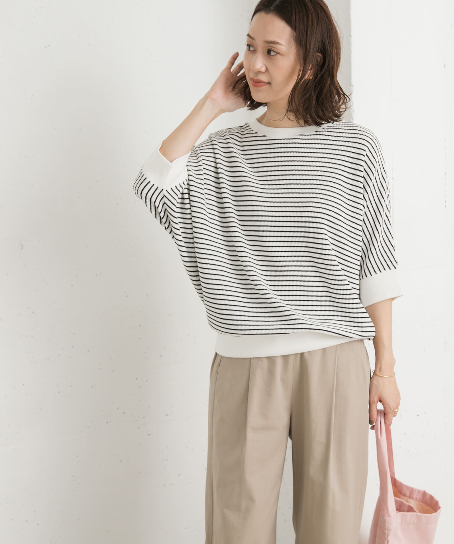 URBAN RESEARCH DOORS「タックフライスワイドTシャツ」|Tシャツ・カットソー|