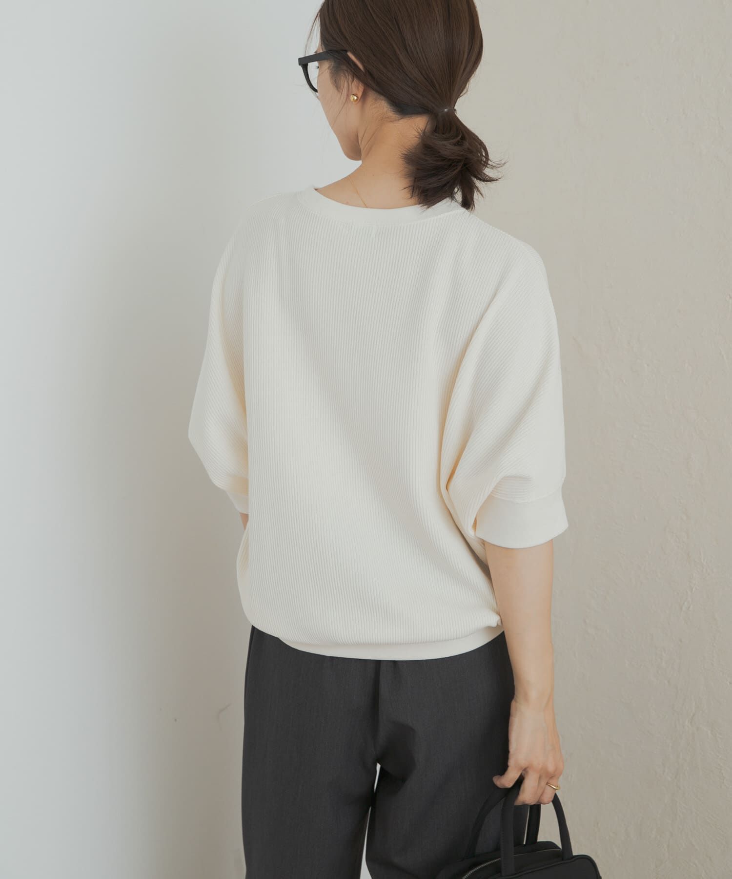 URBAN RESEARCH DOORS「タックフライスワイドTシャツ」|Tシャツ・カットソー|