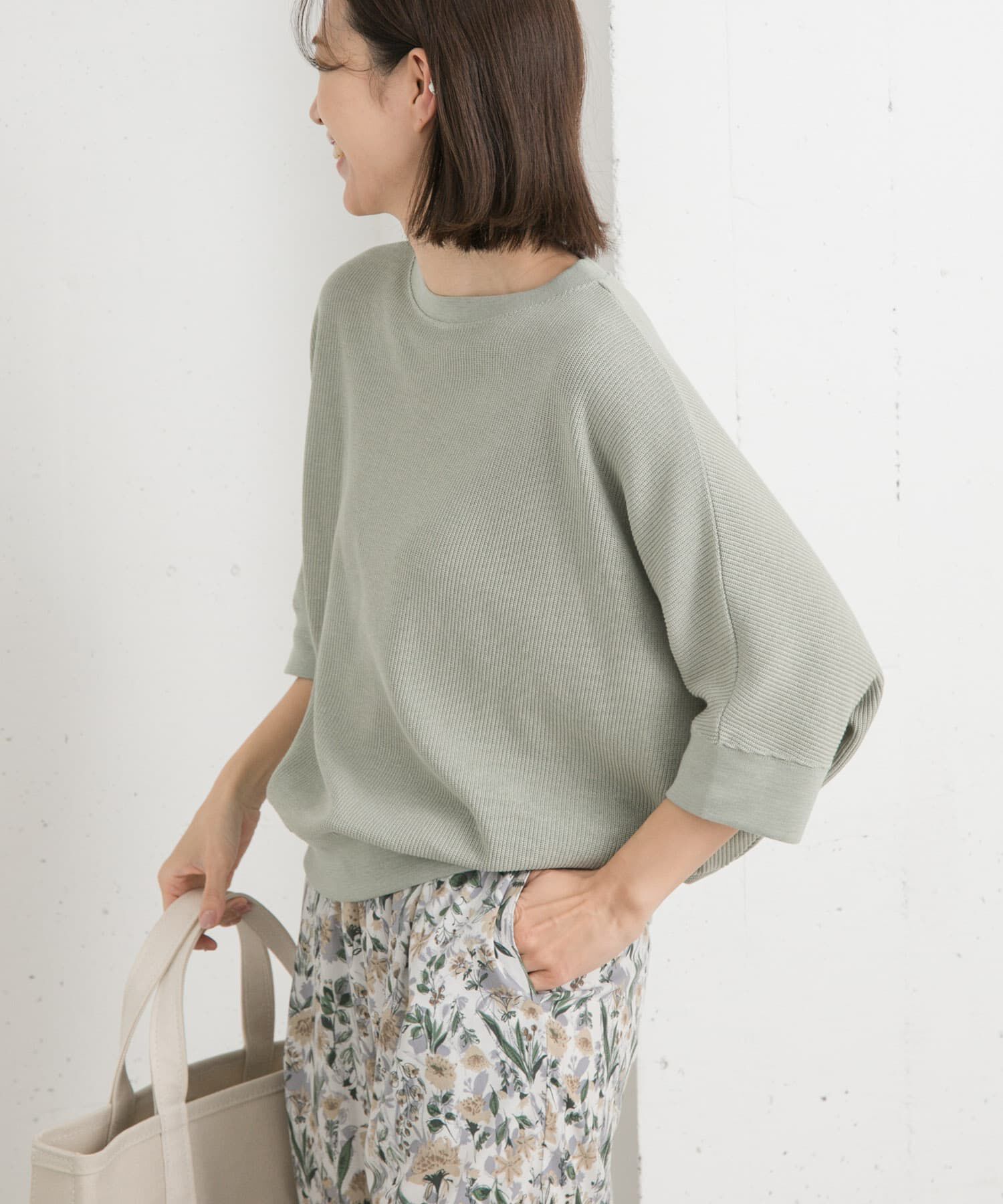 URBAN RESEARCH DOORS「タックフライスワイドTシャツ」|Tシャツ・カットソー|ミント