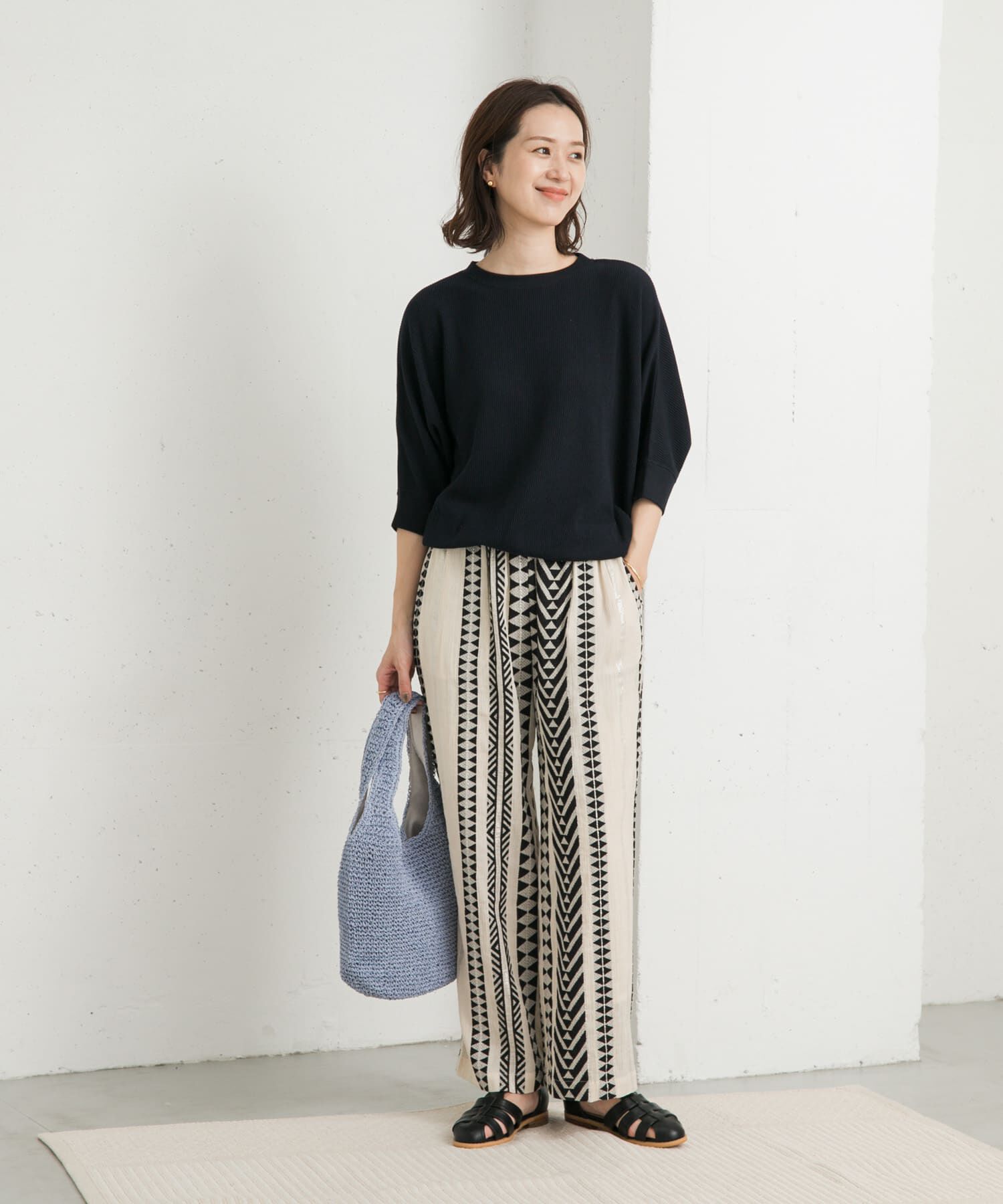 URBAN RESEARCH DOORS「タックフライスワイドTシャツ」|Tシャツ・カットソー|