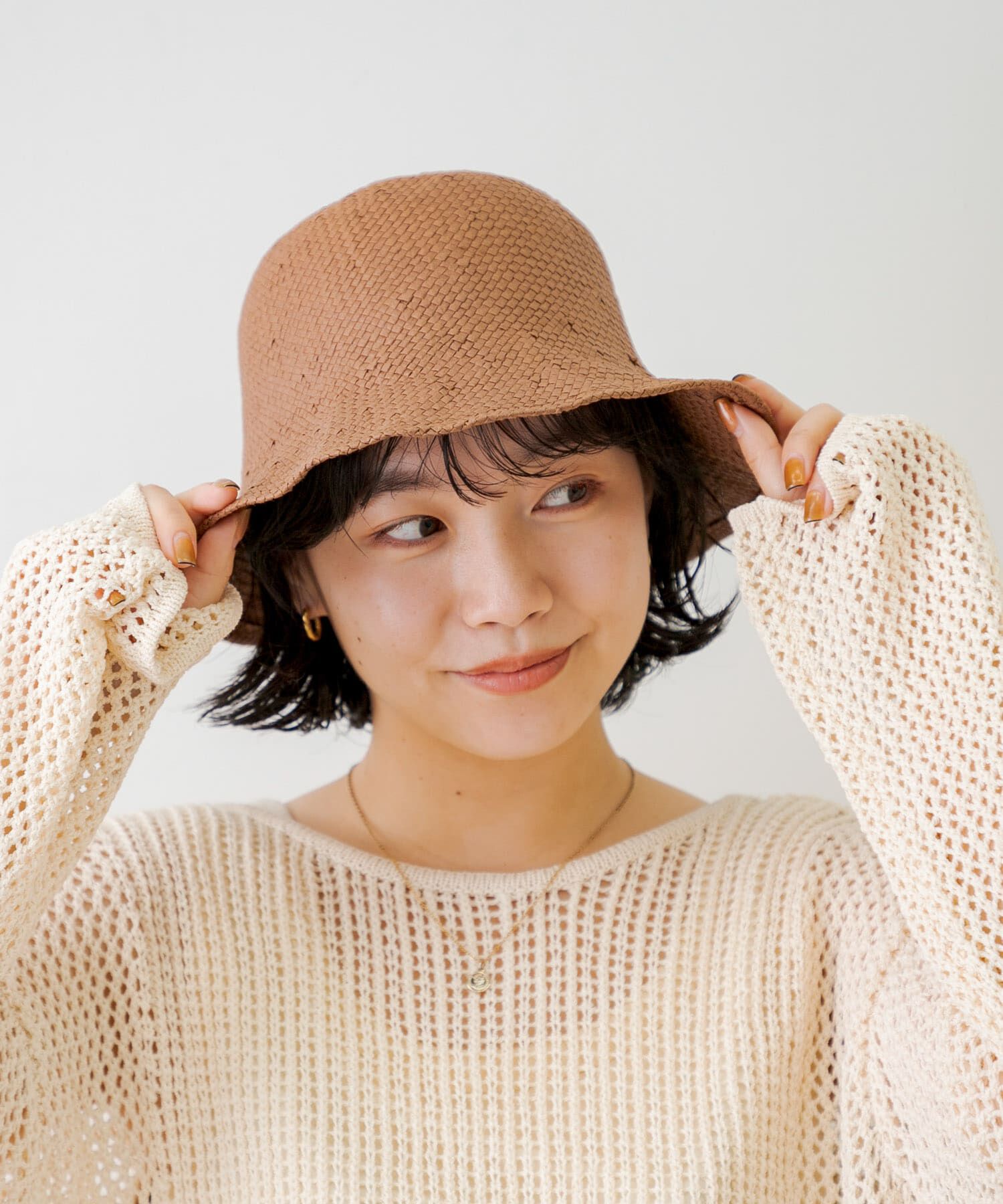 Sonny Label 「Benelli Montacone　ウオッシュドペーパーハット」|ハット|ブラウン