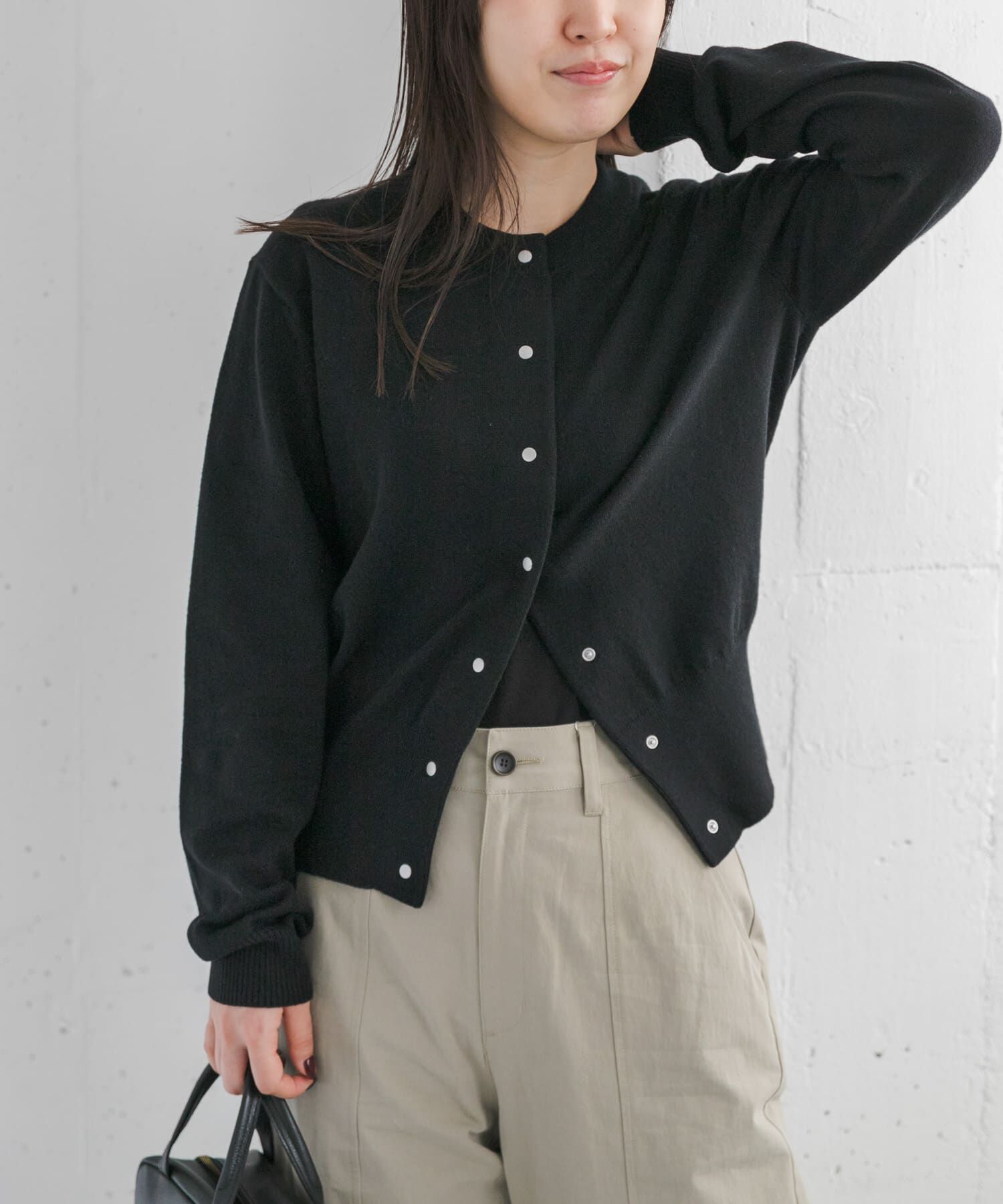 URBAN RESEARCH DOORS「FORK&SPOON　ミラージュクルーネックニットカーディガン」|カーディガン|