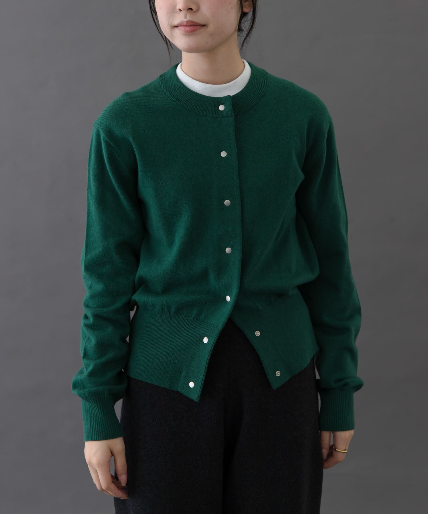 URBAN RESEARCH DOORS「FORK&SPOON　ミラージュクルーネックニットカーディガン」|カーディガン|