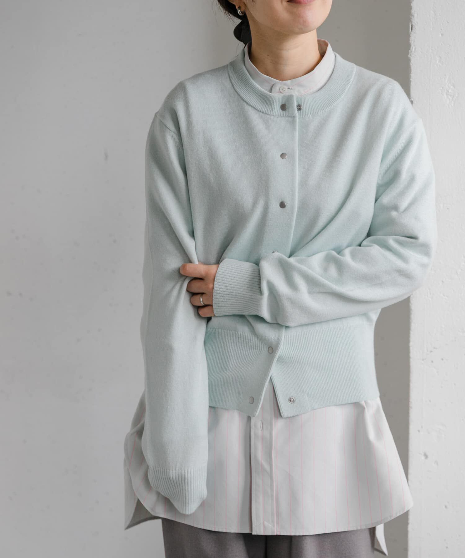 URBAN RESEARCH DOORS「FORK&SPOON　ミラージュクルーネックニットカーディガン」|カーディガン|