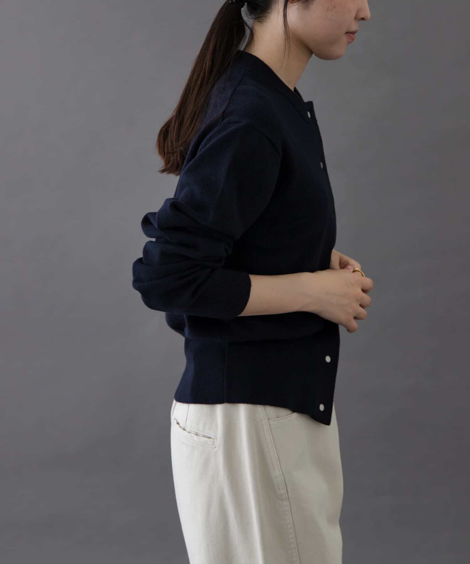 URBAN RESEARCH DOORS「FORK&SPOON　ミラージュクルーネックニットカーディガン」|カーディガン|