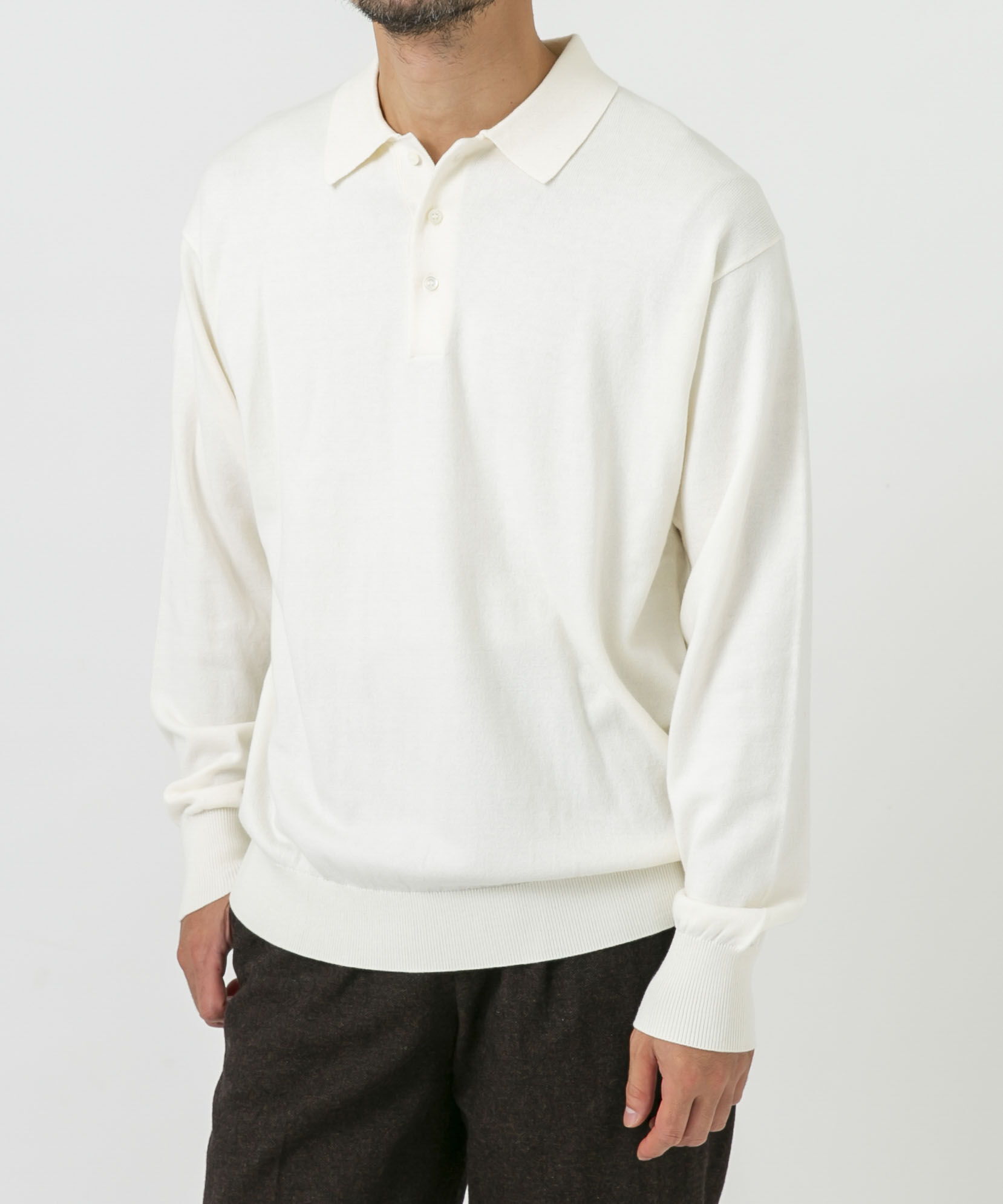 URBAN RESEARCH ROSSO「コットンカシミヤニットポロシャツ」|ニット・セーター|