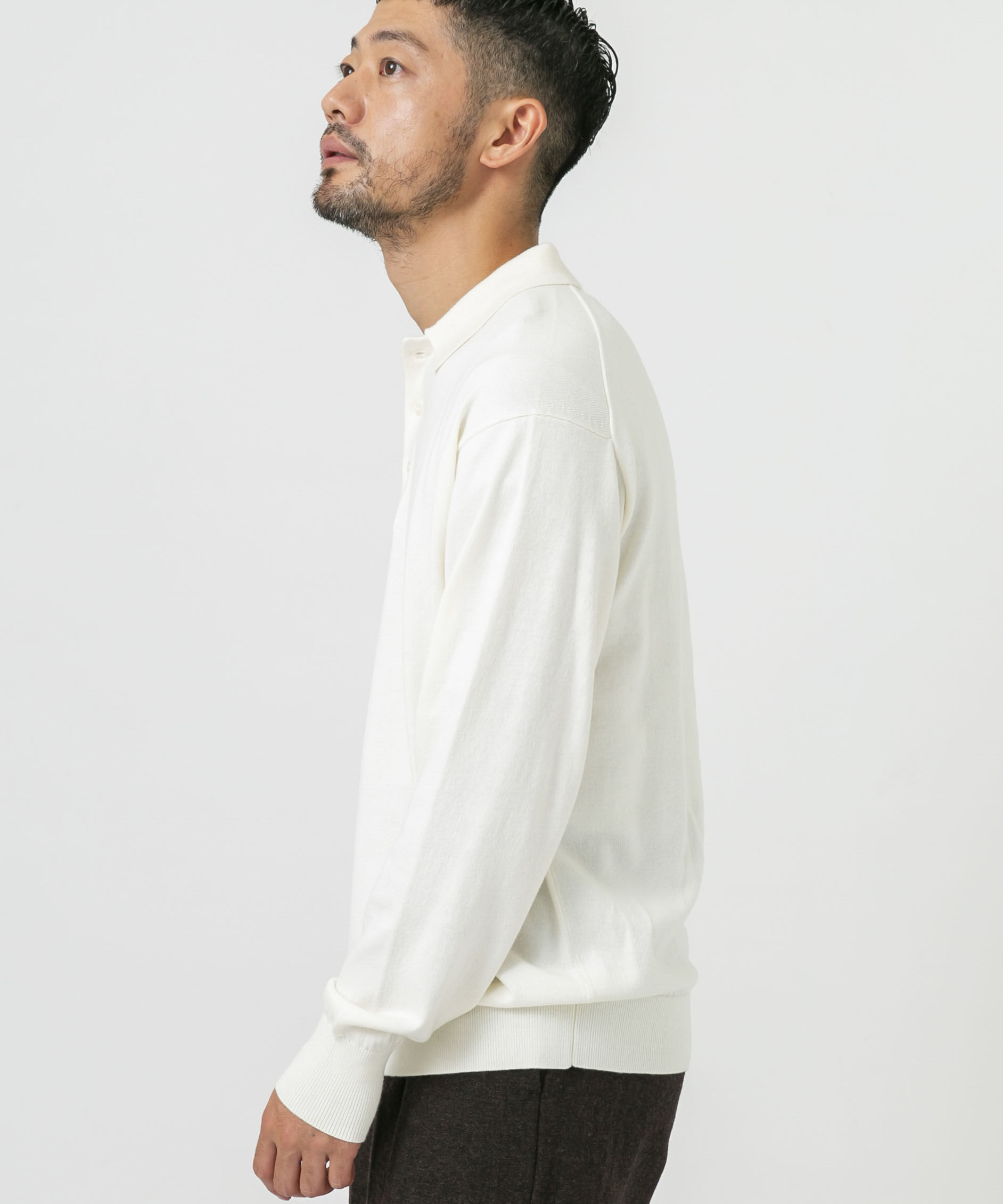 URBAN RESEARCH ROSSO「コットンカシミヤニットポロシャツ」|ニット・セーター|