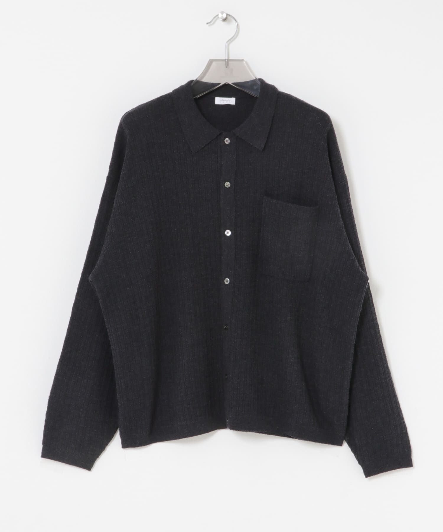 URBAN RESEARCH「crepuscule　Crepe Knit Shirts」|シャツ・ブラウス|ブラック