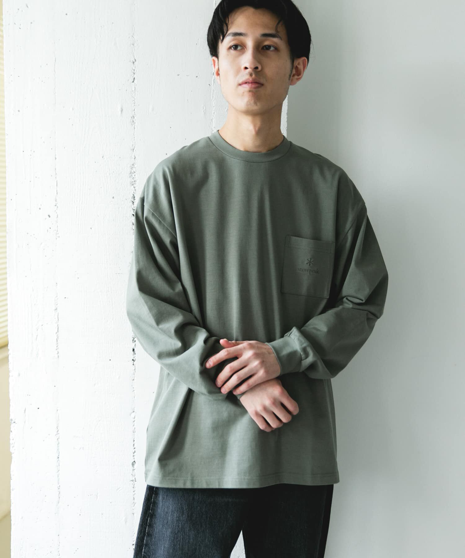 URBAN RESEARCH DOORS「『別注』Snow Peak Apparel&times;DOORS　POCKET LOGO LONG-SLEEVE T-SHIRTS」|Tシャツ・カットソー|
