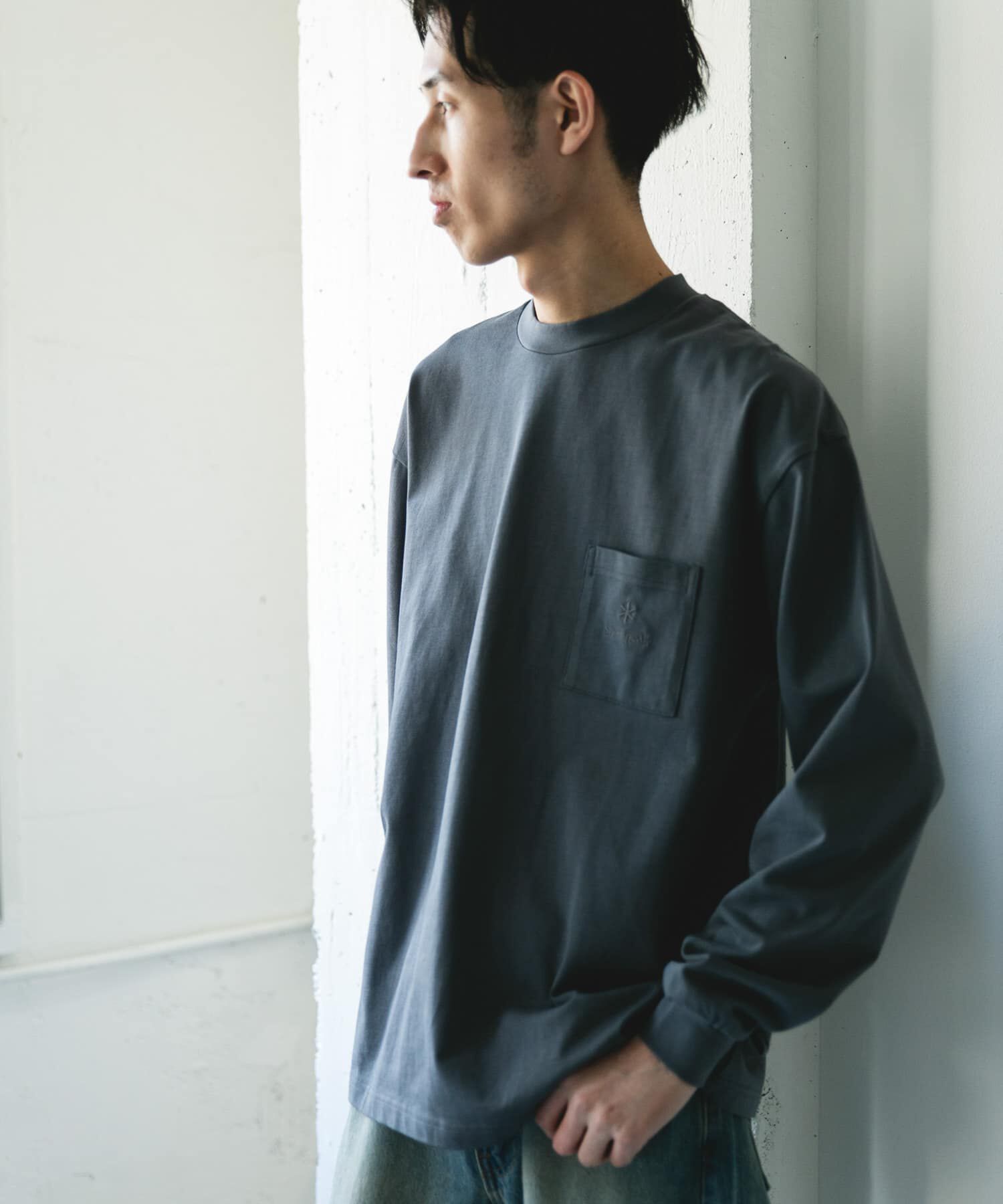 URBAN RESEARCH DOORS「『別注』Snow Peak Apparel&times;DOORS　POCKET LOGO LONG-SLEEVE T-SHIRTS」|Tシャツ・カットソー|