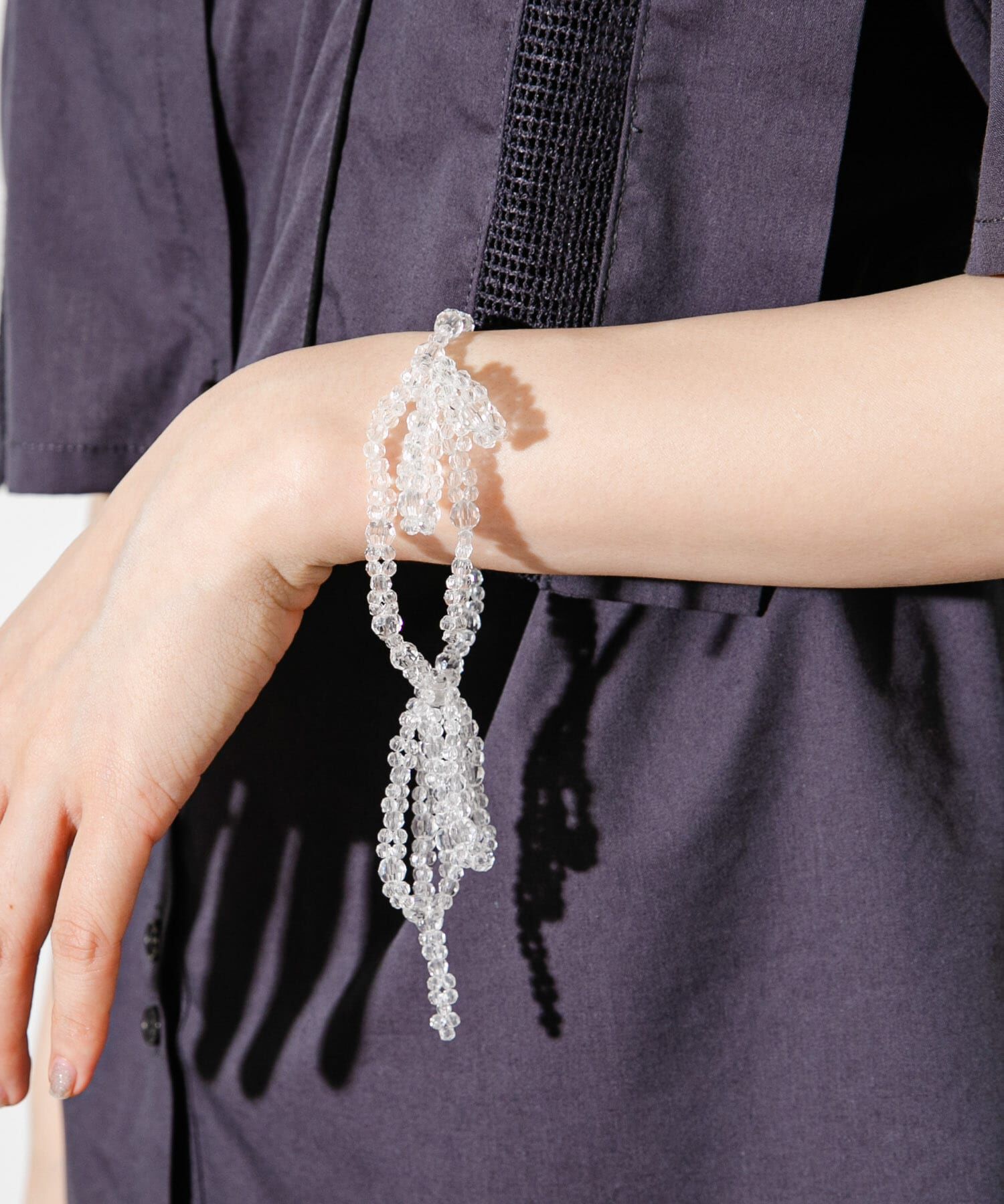  「リボンビーズブレスレット」|ブレスレット・バングル|