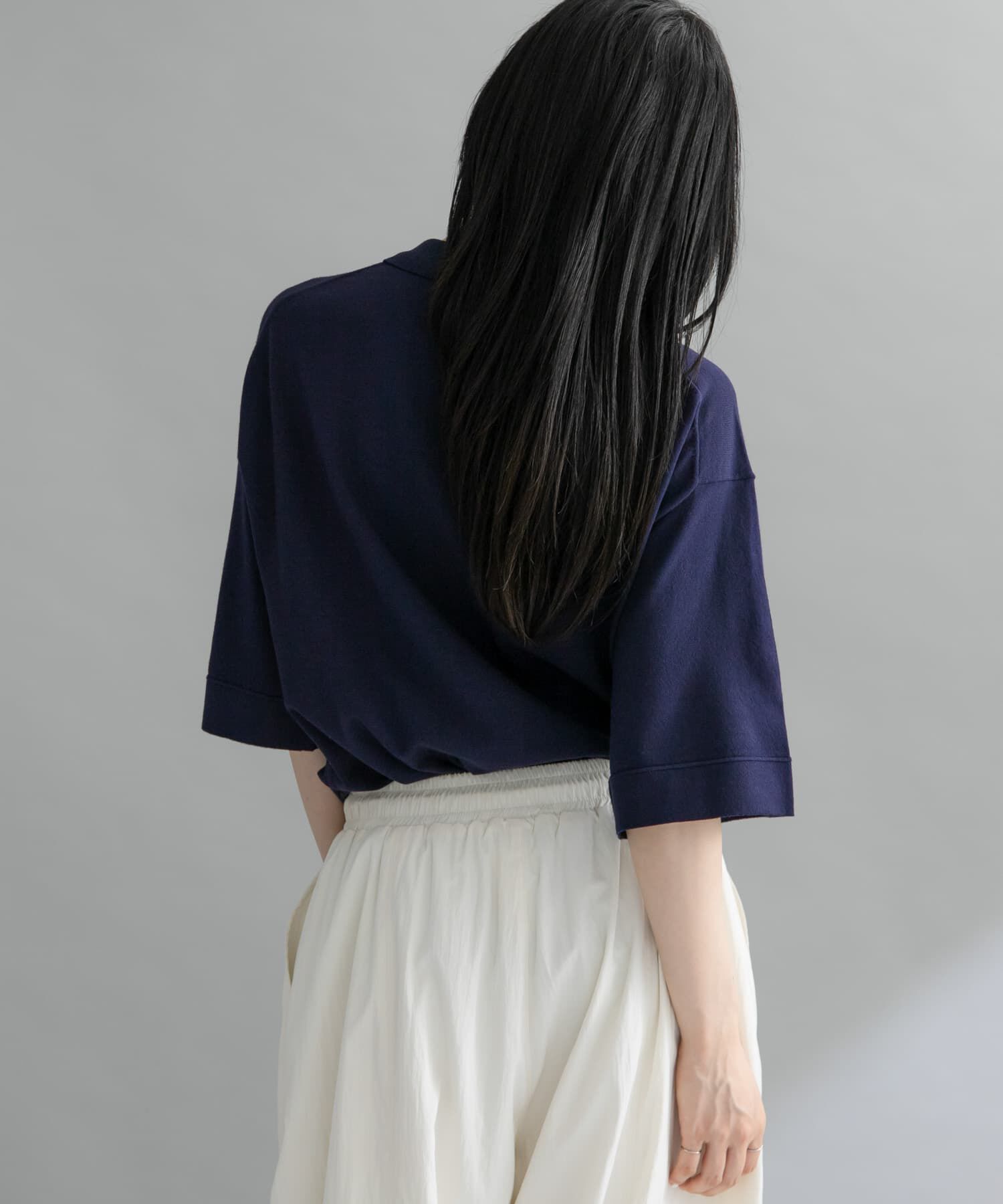  「『WEB限定』ルーズシルエットニットシャツ」|ニット・セーター|