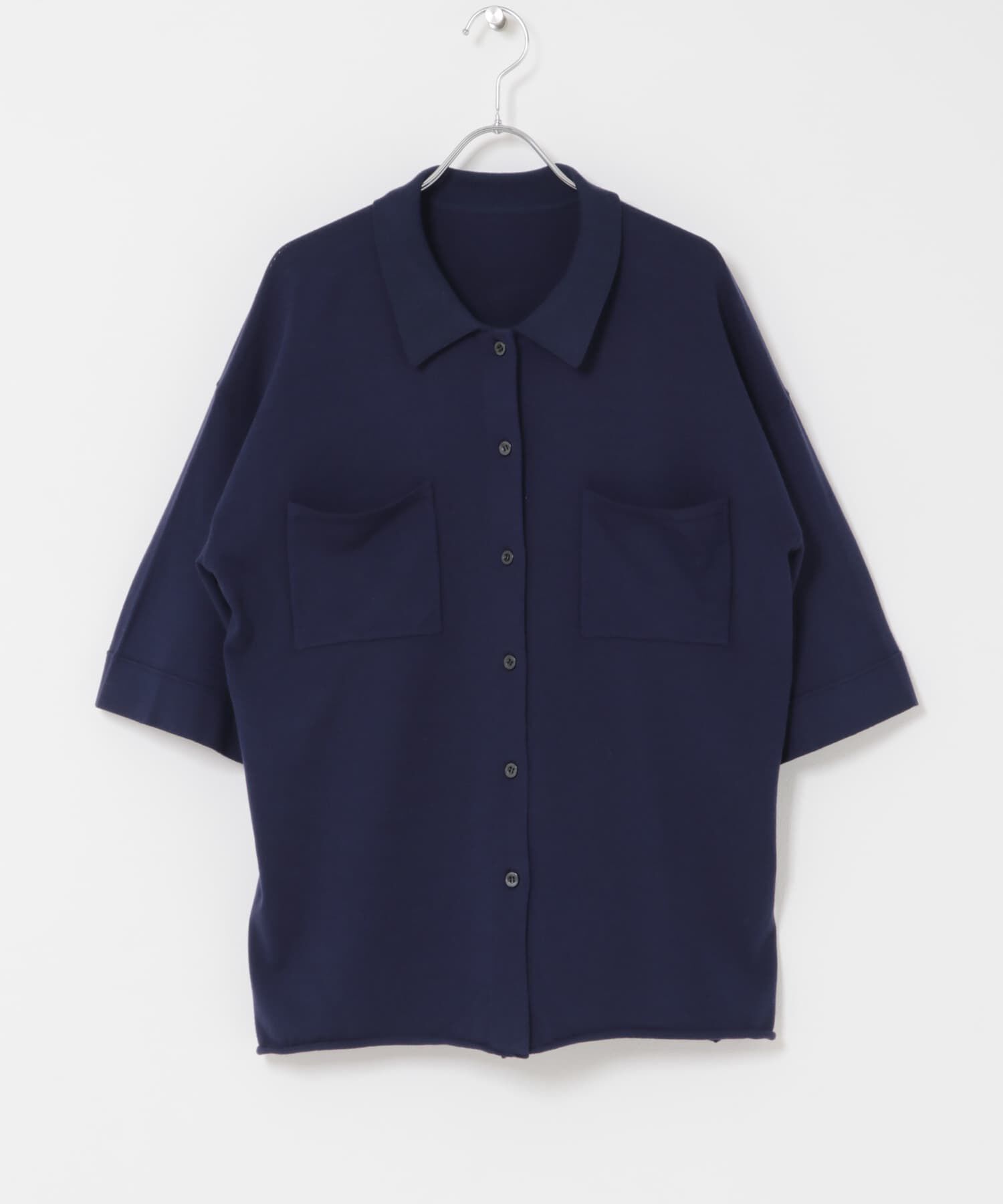  「『WEB限定』ルーズシルエットニットシャツ」|ニット・セーター|