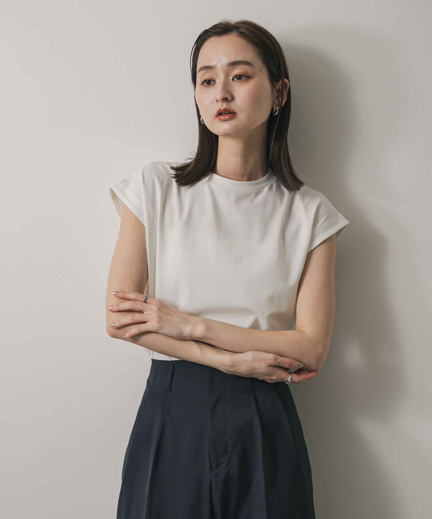 SENSE OF PLACE by URBAN RESEARCH「『UR TECH ひやサラクール』 クールタッチフレンチスリーブTシャツ」|Tシャツ・カットソー|