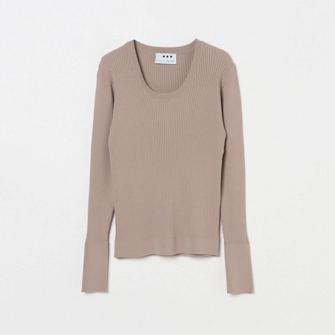  「three dots LUXE RAYON RIB JESSICA」|Tシャツ・カットソー|ダークブラウン