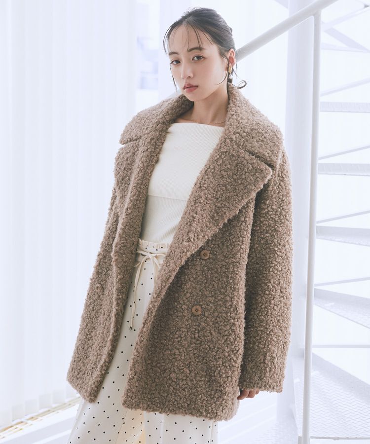 earth music&ecology「ループファーコート」|その他|Gray Beige