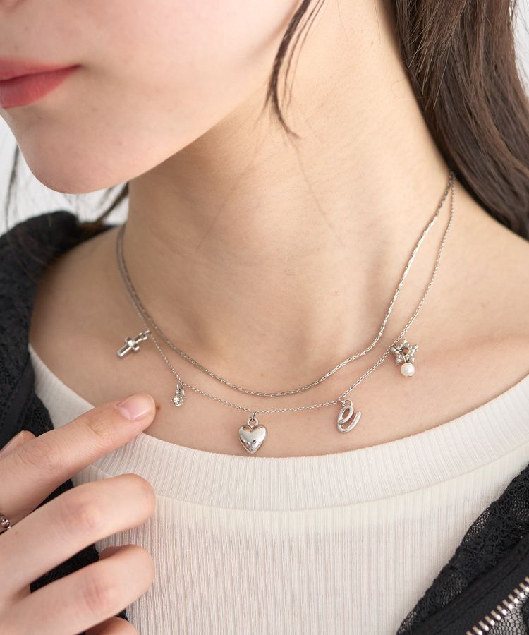 earth music&ecology「レター2連ネックレス」|ネックレス|