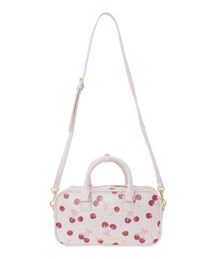 Maison de FLEUR「チェリー柄ボストンバッグ」|ハンドバッグ|