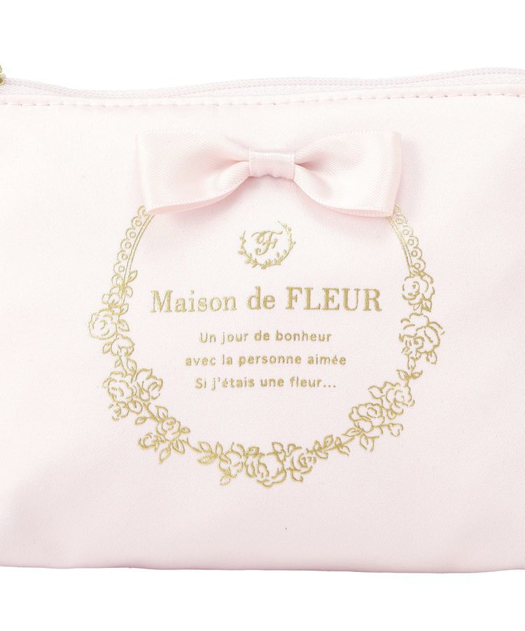 Maison de FLEUR「サテンリボンティッシュケース」|ポーチ|