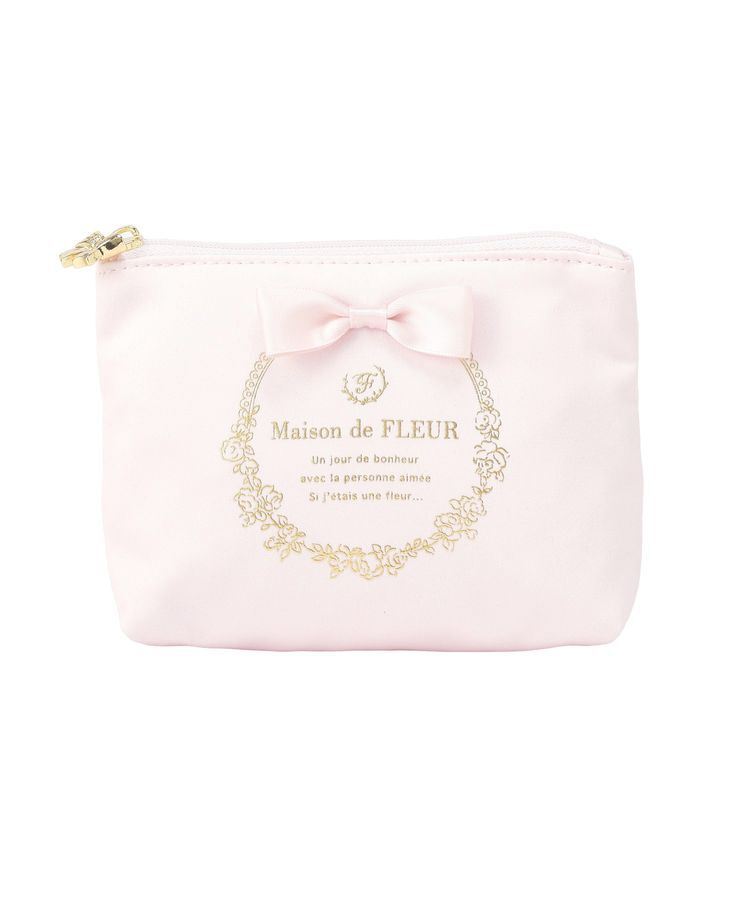 Maison de FLEUR「サテンリボンティッシュケース」|ポーチ|