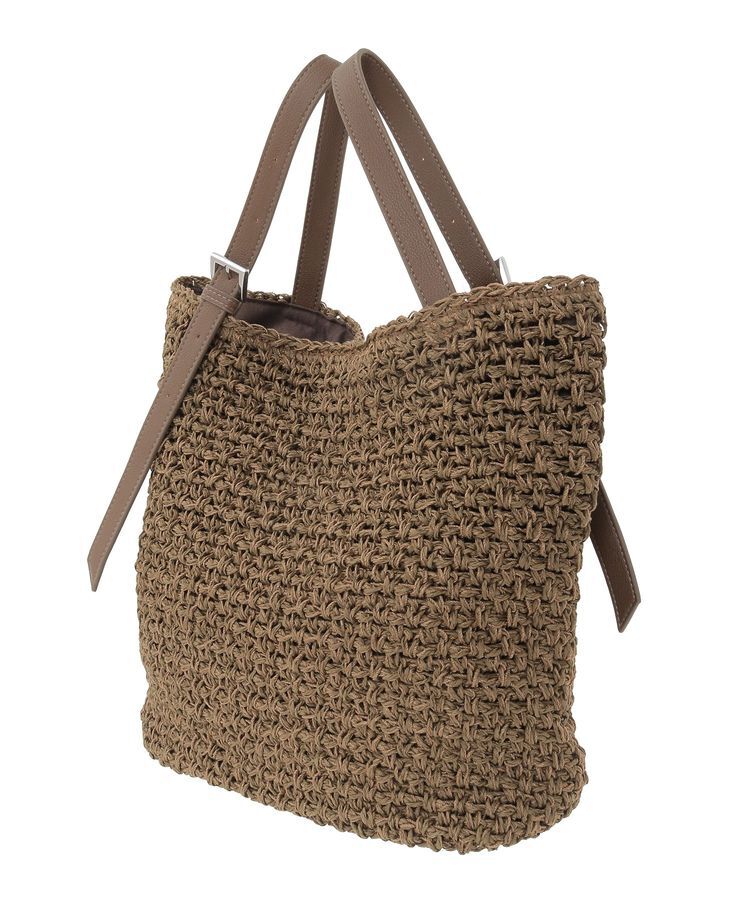 YECCA VECCA「【cache cache】ベルトハンドル地柄編みトート」|トートバッグ|