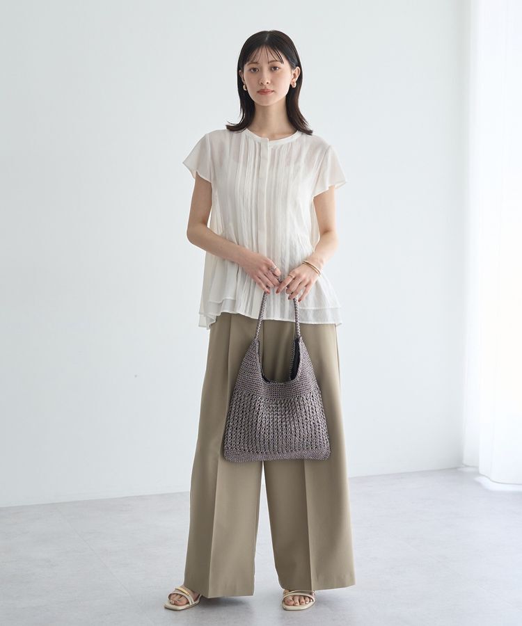 YECCA VECCA「【cache cache】メタリックコード柄編みトート」|トートバッグ|