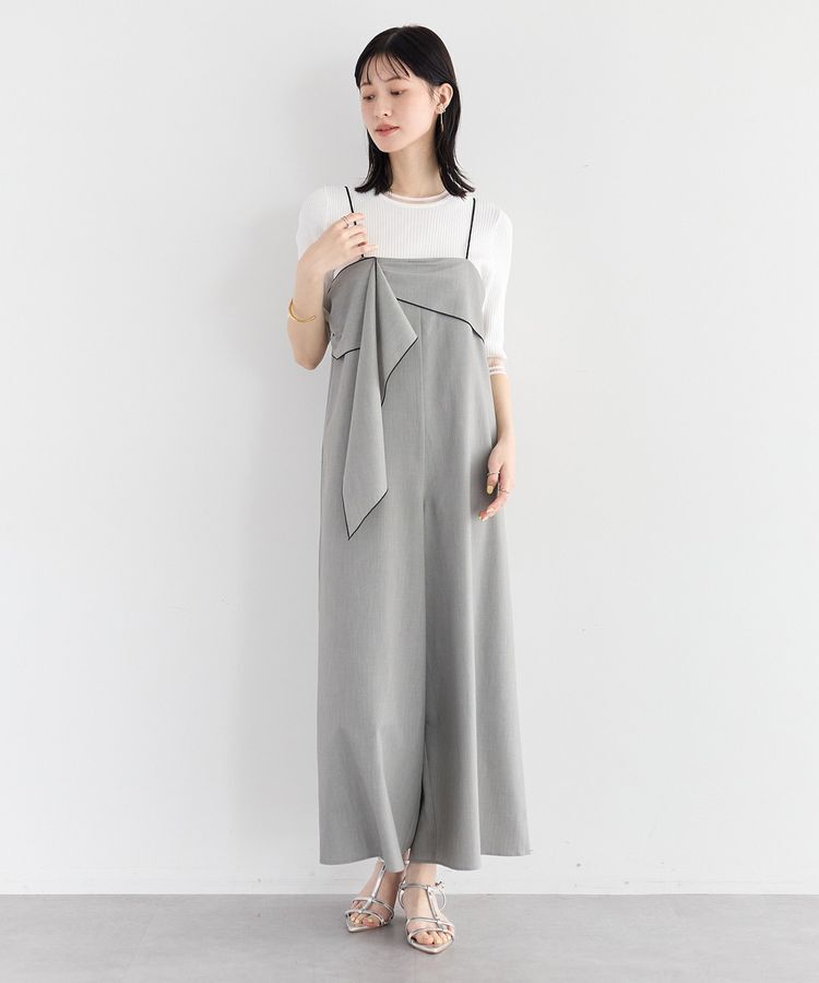 YECCA VECCA「シアーMIX5分袖ニット」|ニット・セーター|