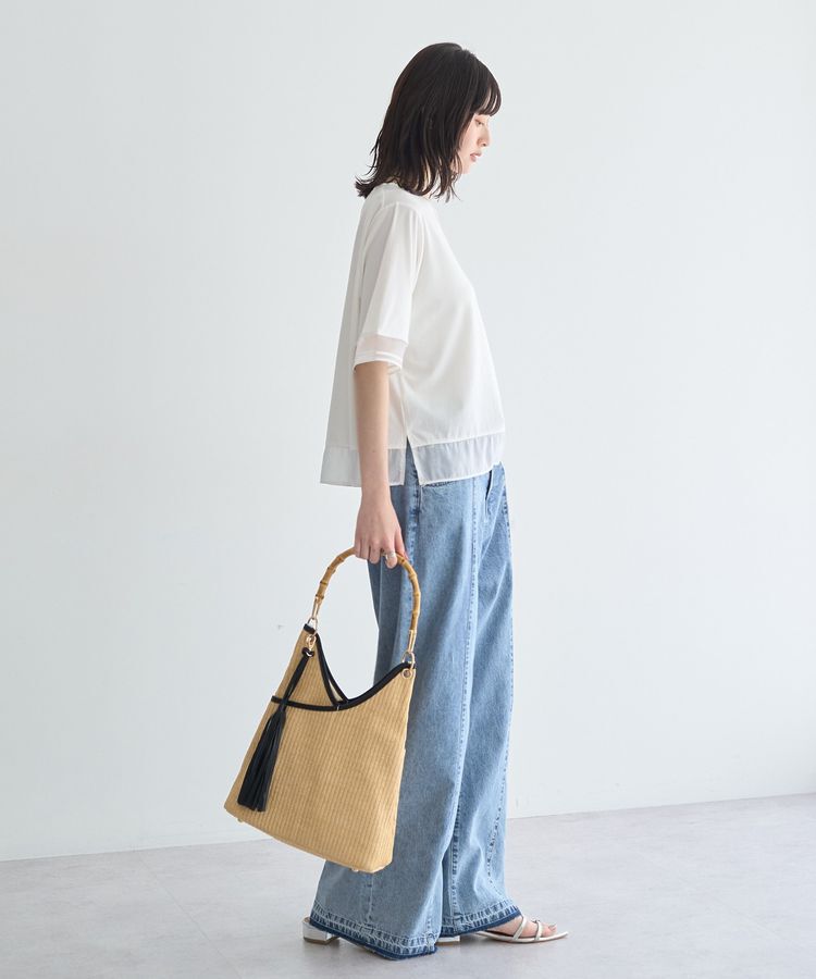 YECCA VECCA「シアーMIXプルオーバー」|Tシャツ・カットソー|