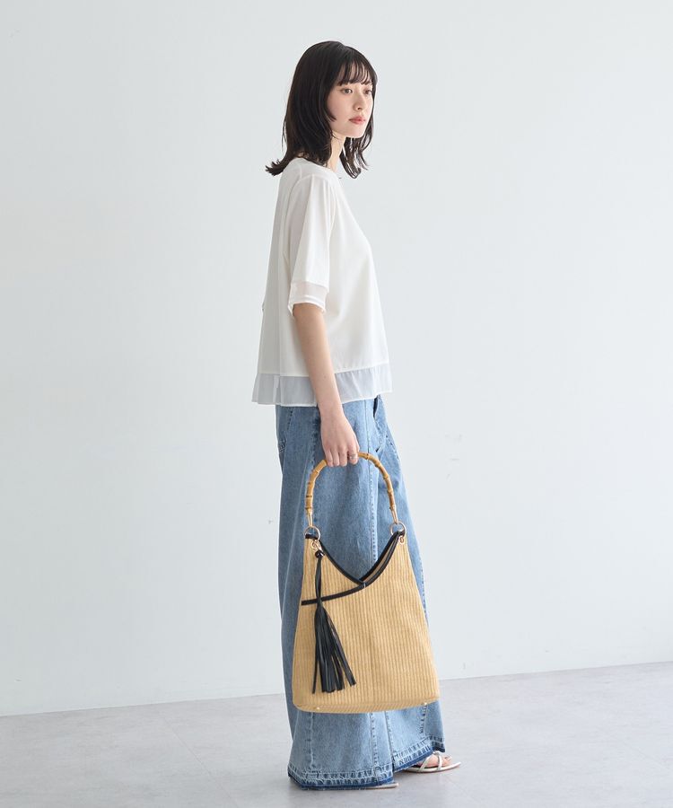 YECCA VECCA「シアーMIXプルオーバー」|Tシャツ・カットソー|