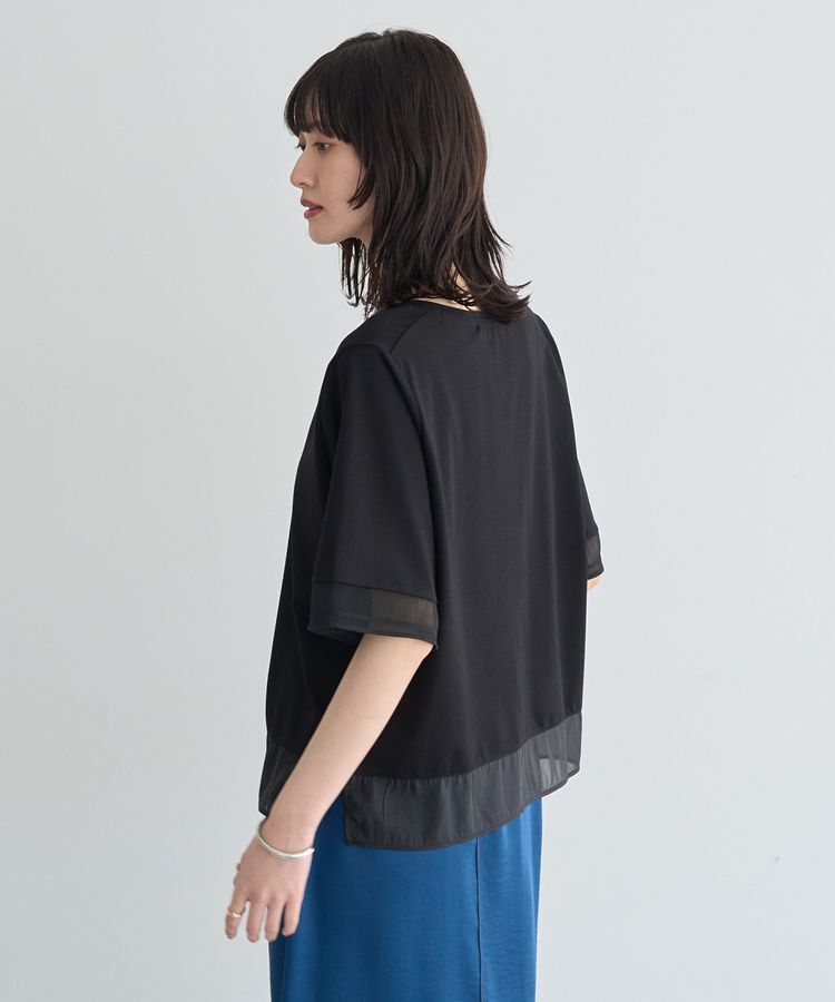 YECCA VECCA「シアーMIXプルオーバー」|Tシャツ・カットソー|