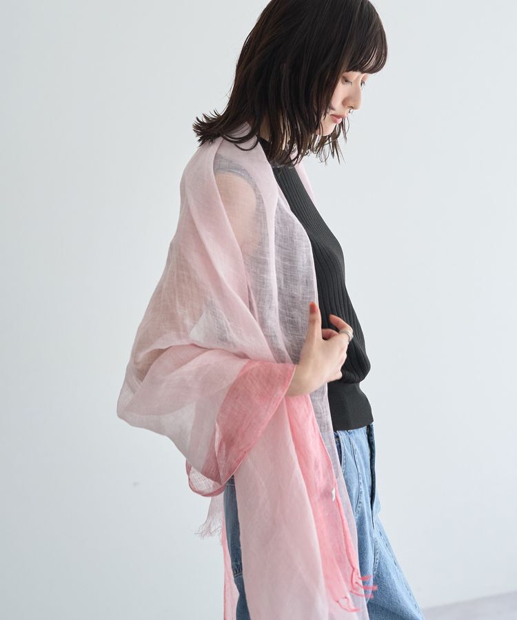 YECCA VECCA「【kakatoo】サイドポイントカラーストール」|ストール|Pink