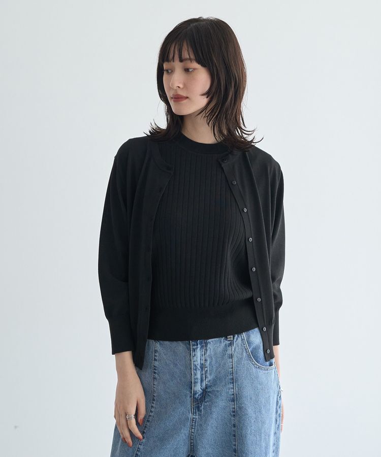 YECCA VECCA「【マシンウォッシャブル】カーディガン」|カーディガン|