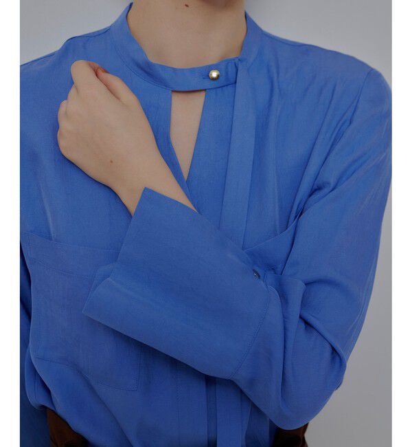 allureville「ブライトツイルアシメボウブラウス」|シャツ・ブラウス|