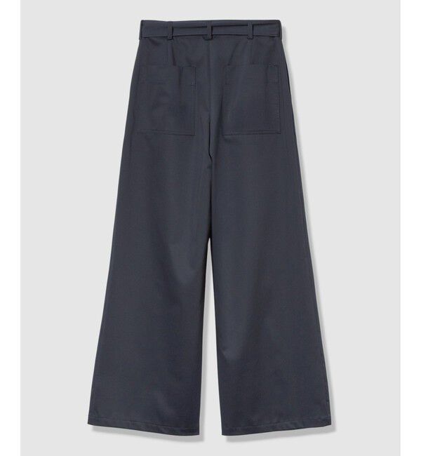 allureville「サテンストレッチベルテッドパンツ」|チノ|