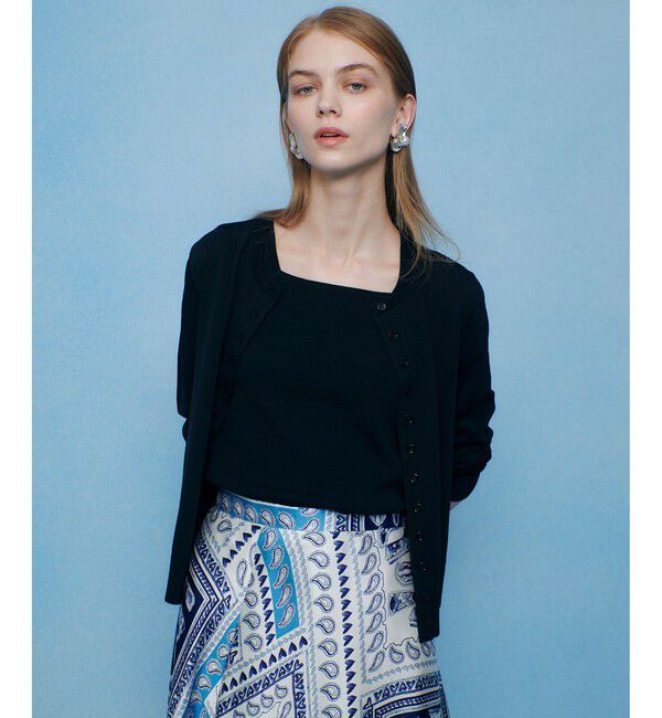 LOULOU WILLOUGHBY「【LOULOU WILLOUGHBY】MANYボタンカーディガン」|カーディガン|ブラック