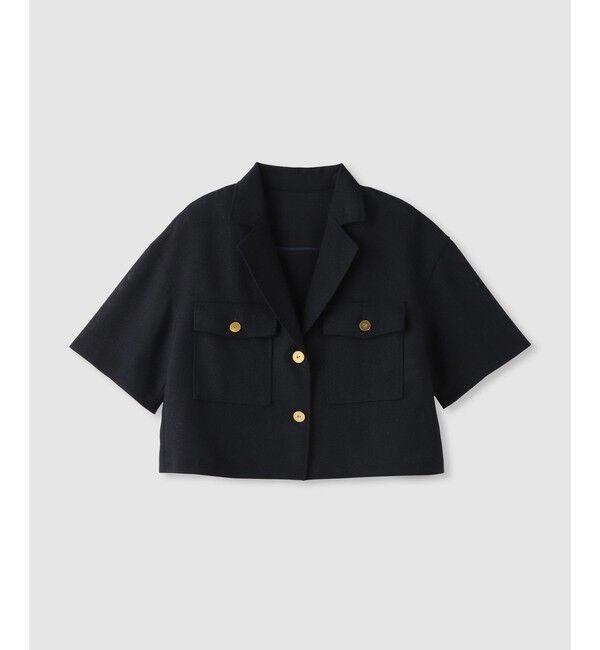 allureville「カラミショートジャケット」|その他|ネイビー