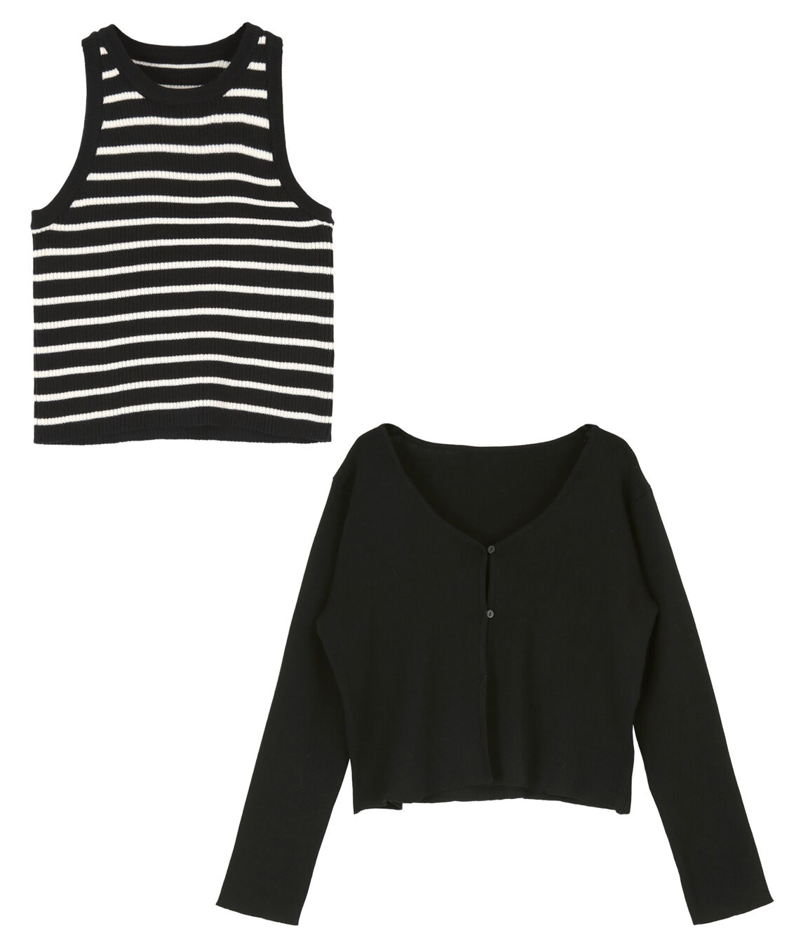 titivate「タンクトップセットVネックカーディガン」|ニット・セーター|