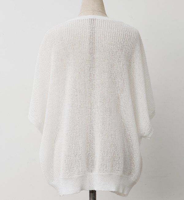  「アイレットデザインテープヤーンハーフスリーブニット」|ニット・セーター|