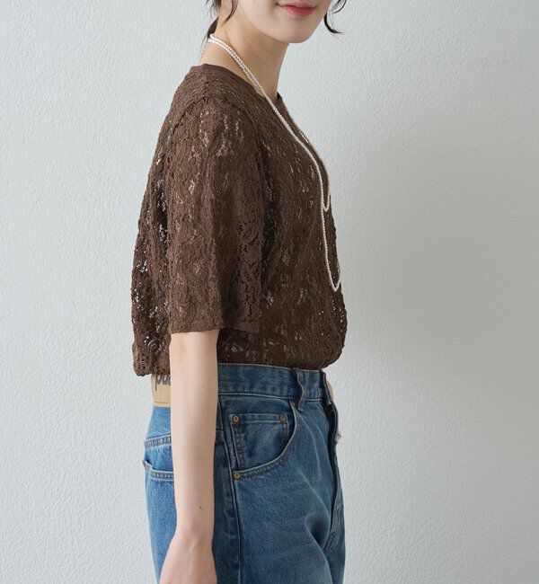  「ストレッチレースTシャツ」|Tシャツ・カットソー|