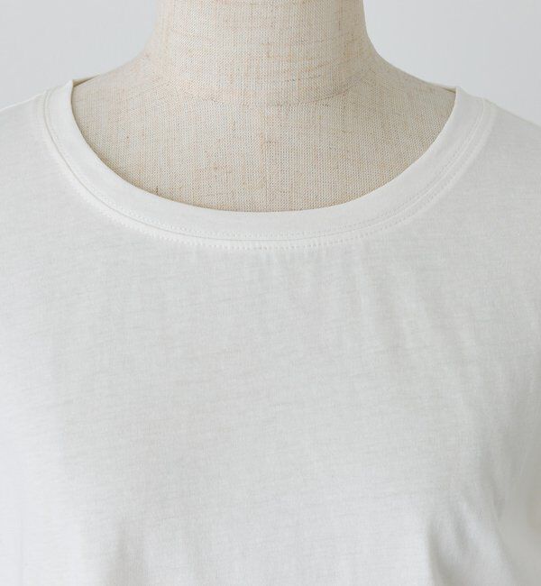  「【汗ジミ防止加工】ワンポイントロゴ刺繍フレンチスリーブTシャツ」|Tシャツ・カットソー|