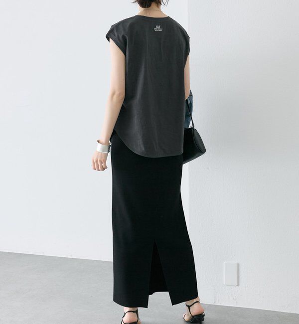  「【汗ジミ防止加工】ワンポイントロゴ刺繍フレンチスリーブTシャツ」|Tシャツ・カットソー|