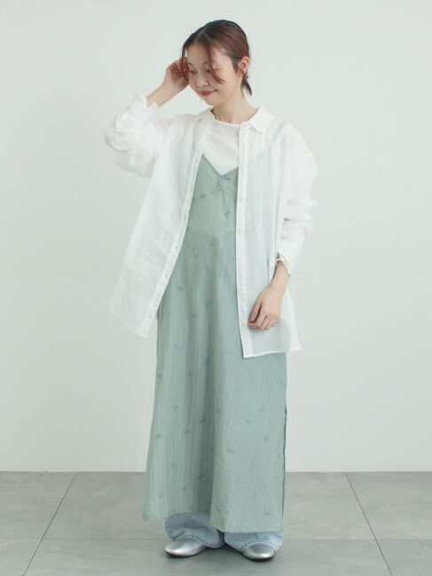 Samansa Mos2「シアーリネンシャツ」|シャツ・ブラウス|