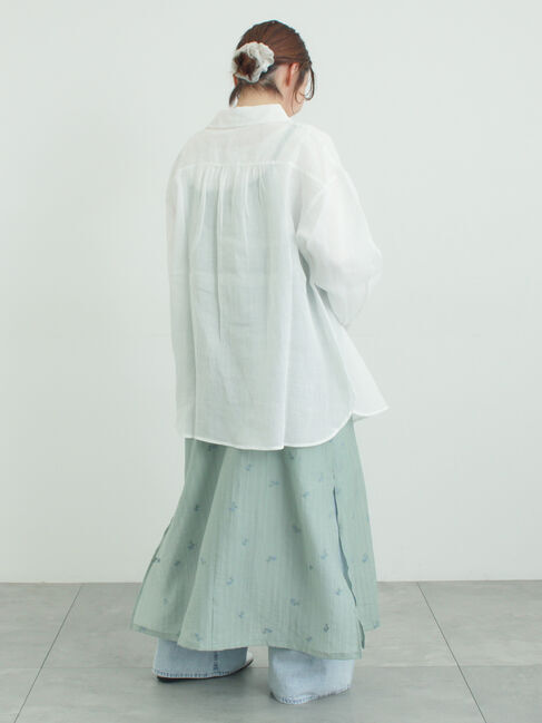 Samansa Mos2「シアーリネンシャツ」|シャツ・ブラウス|