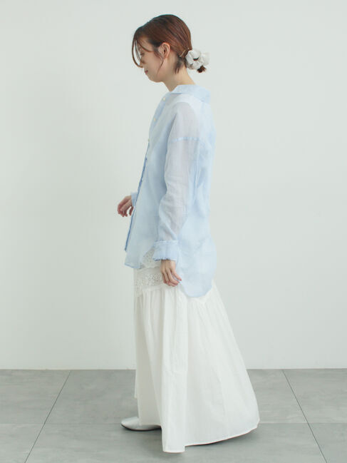 Samansa Mos2「シアーリネンシャツ」|シャツ・ブラウス|