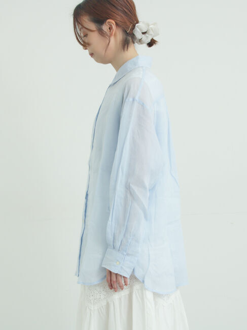 Samansa Mos2「シアーリネンシャツ」|シャツ・ブラウス|